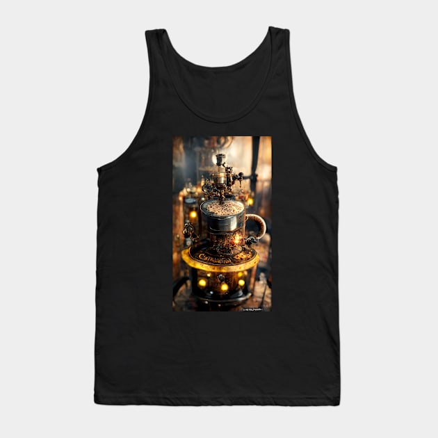 Extra large coffee lover steampunk machine Tank Top by ai1art